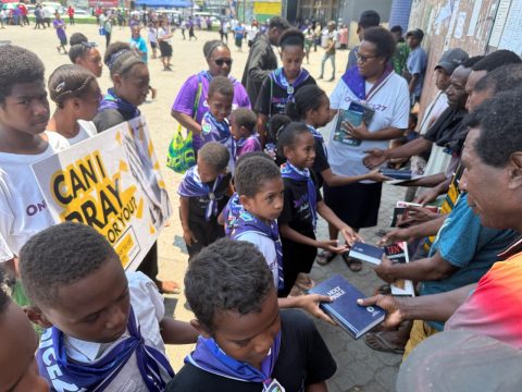 KPEC Adventurers and Pathfinders during the OneVoice 2027 launch at Boroko in Port Moresby.
