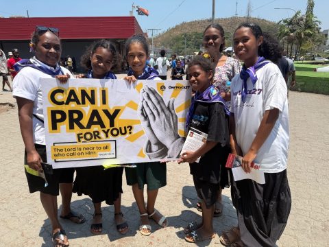 KPEC Adventurers and Pathfinders during the OneVoice 2027 launch at Boroko in Port Moresby.