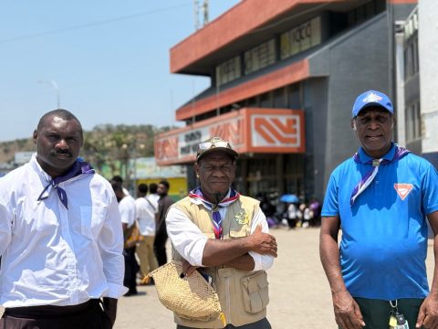 KPEC Adventurers and Pathfinders during the OneVoice 2027 launch at Boroko in Port Moresby.